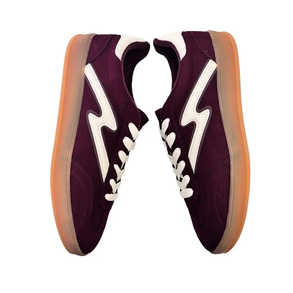 Madden Girl Giia Low Top Sneaker Burgundy Size 8.5 NEW